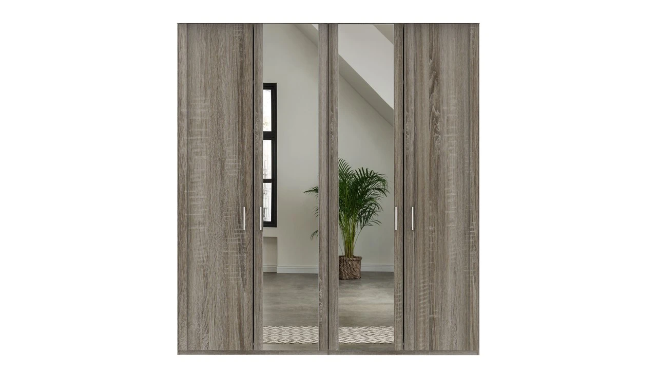 Draaideurkast Bienne Met 2 Spiegeldeuren 3 Draaideurkast Bienne Met 2 Spiegeldeuren