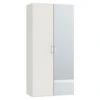 Draaideurkast Compact Met Spiegel 1 Draaideurkast Compact Met Spiegel -BETER BED Winkel Draaideurkast Compact met spiegel wit