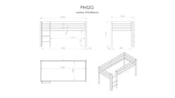 Hoogslaper Pino Laag -BETER BED Winkel Hoogslaper Pino laag wit 2