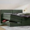 Opbergboxspring Pearl Vlak Met Gestoffeerd Matras 1 Opbergboxspring Pearl Vlak Met Gestoffeerd Matras -BETER BED Winkel Opbergboxspring Pearl vlak met gestoffeerd matras hunter