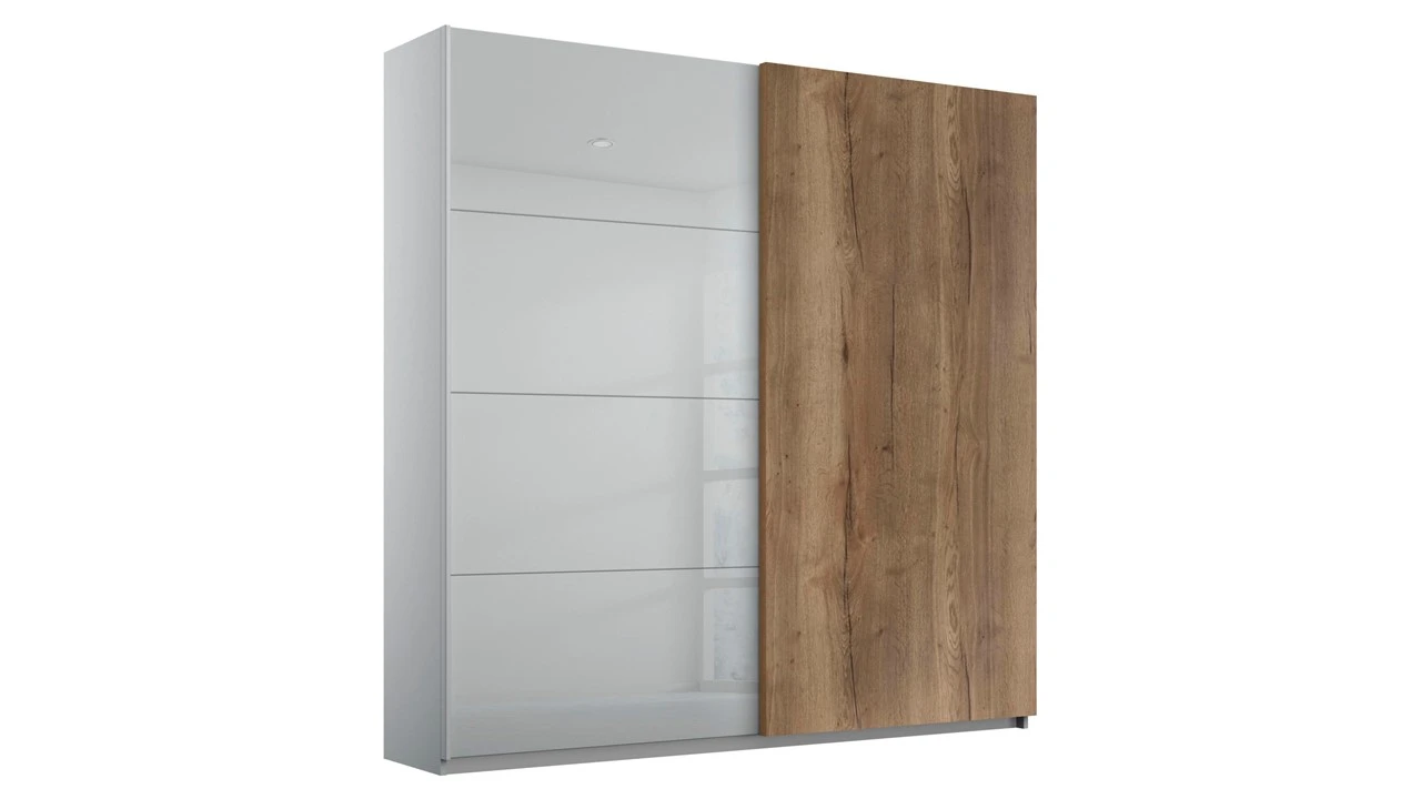 Schuifdeurkast Halifax Met Glaspanelen 3 Schuifdeurkast Halifax Met Glaspanelen