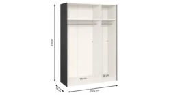 Schuifdeurkast Kixx Met Houten Deuren En Glaspanelen 9 Schuifdeurkast Kixx Met Houten Deuren En Glaspanelen -BETER BED Winkel Schuifdeurkast Kixx zwart zwartglas 3